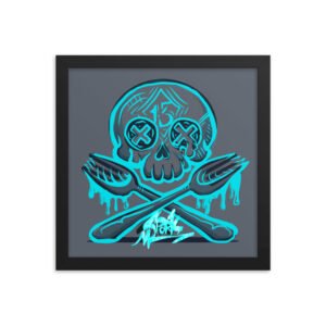 Framed Skull & Spork poster
